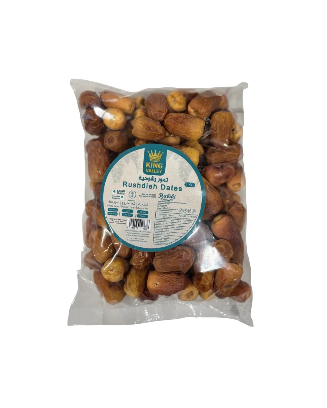 Rashodia Tørket Dadler 8x1 kg