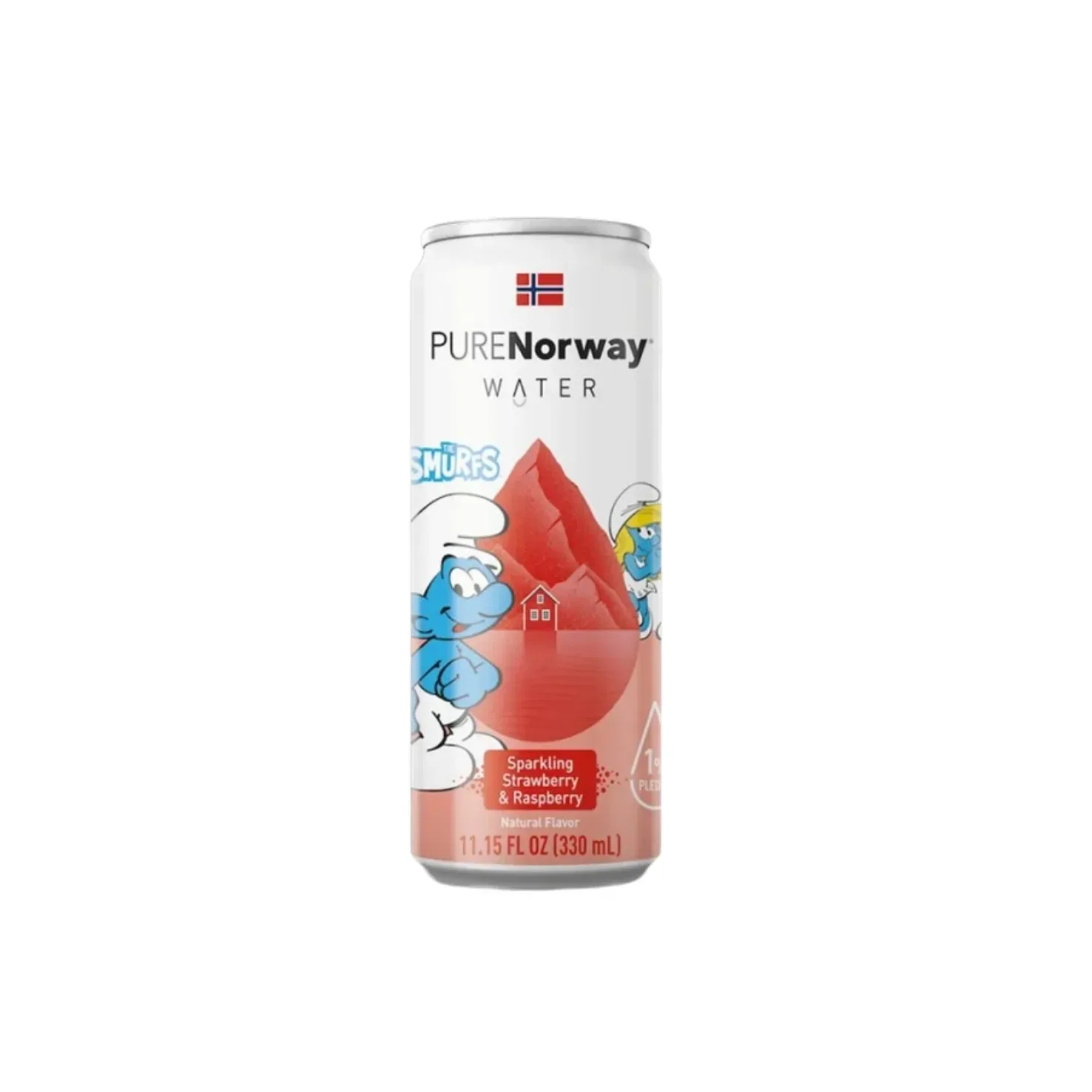 JORDBÆR & BRINGEBÆR SMAK VANN MED KULSYRE 1X24